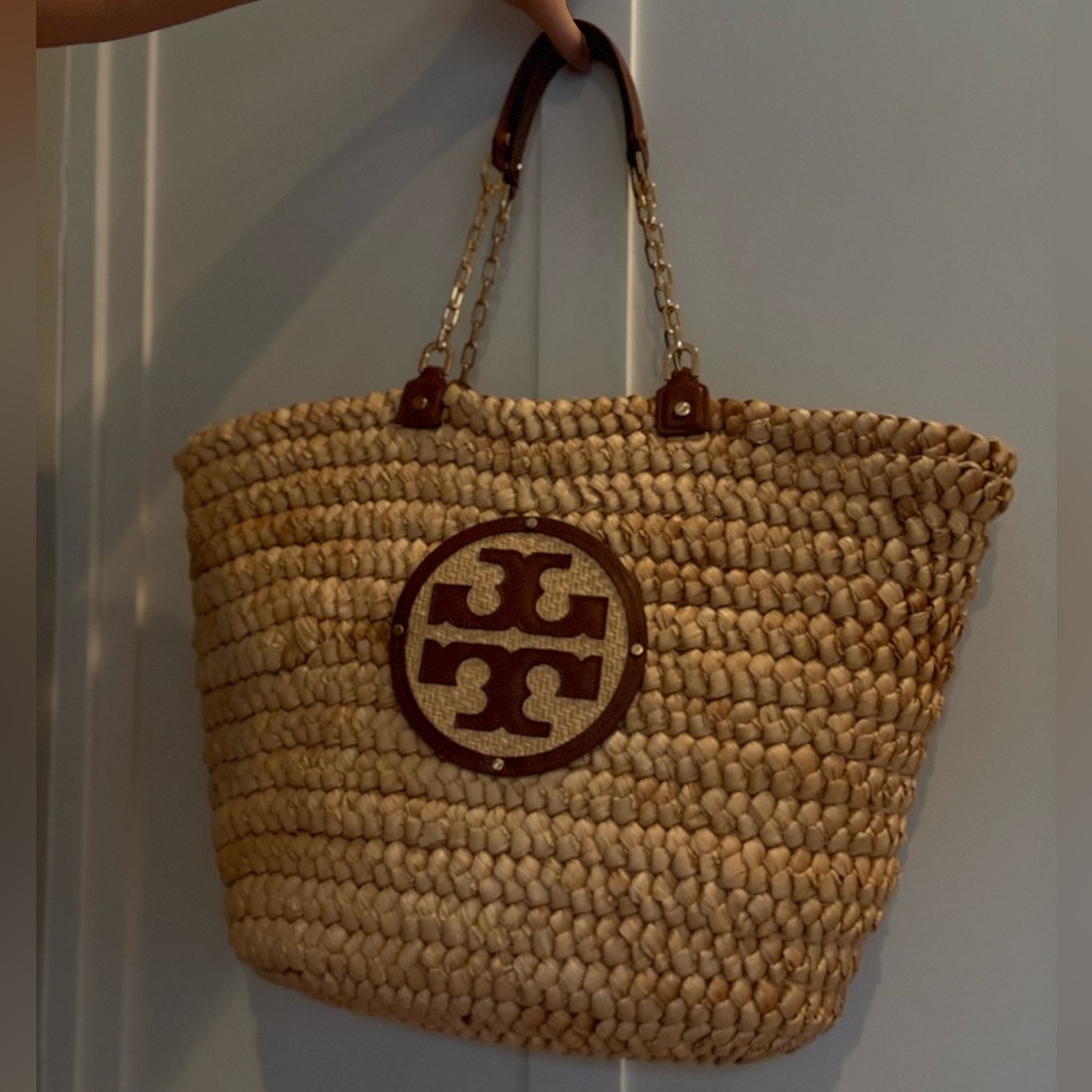 Tory Burch Straw Large Audrey Tote